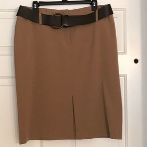 Bandolino camel colored skirt from early 2000s EUC